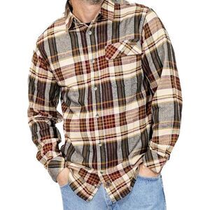 NWT Whitetails Men's Flannel, Long Sleeve Button Down Shirt, Cedarwood Plaid L